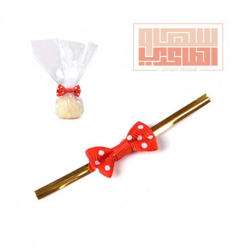 اعواد  ربط ب فيونكة - احمر