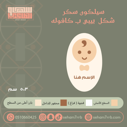 سيلكون سكر شكل بيبي ب كافوله