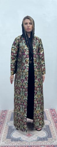A3/ Abaya fl with beautiful prints, Banarasi Broca...