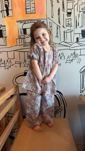 Lucy’s, floral blue and purple cotton set, طقم مور...