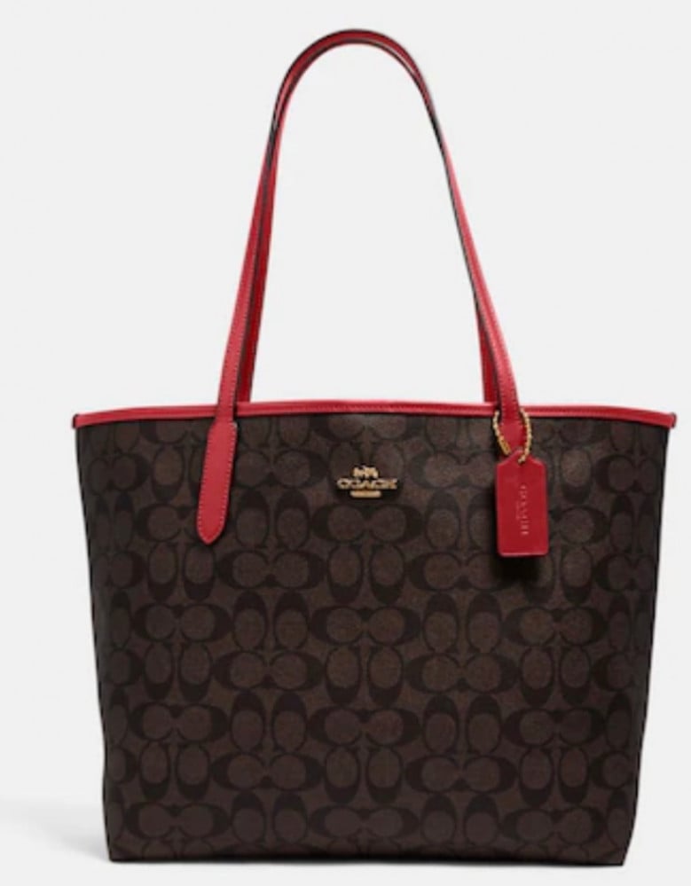 City Tote In Signature Canvas Shopper Renad