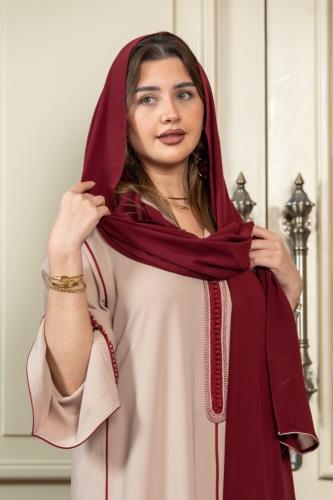 طرحة عودي بقيطان بيج