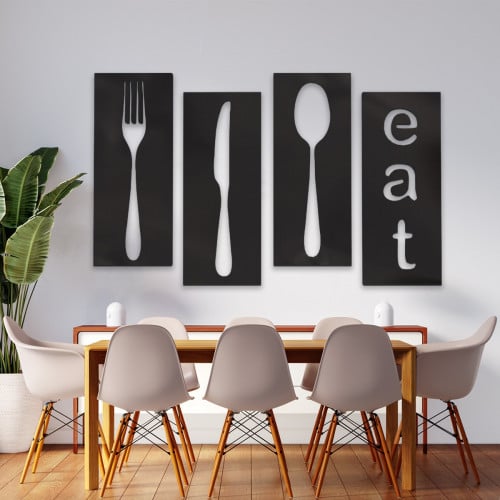 لوحة اكريلك بنقشة أحب الأكل والطبخ