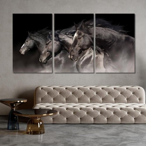 ثلاث لوحات خشبية ام دي اف مقاس 120x60 سم