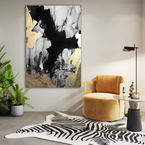 لوحة ديكور قماشية بتصميم رسم تجريدي