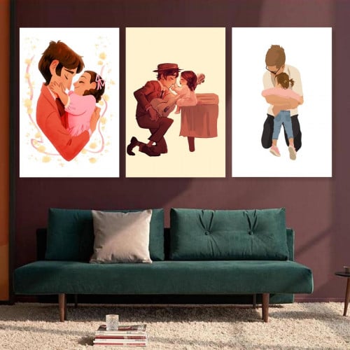 ثلاث لوحات قماشية بتصميم مودرن