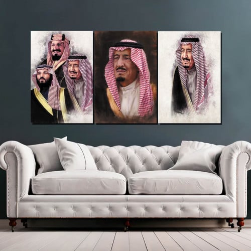 ثلاث لوحات قماشية مودرن