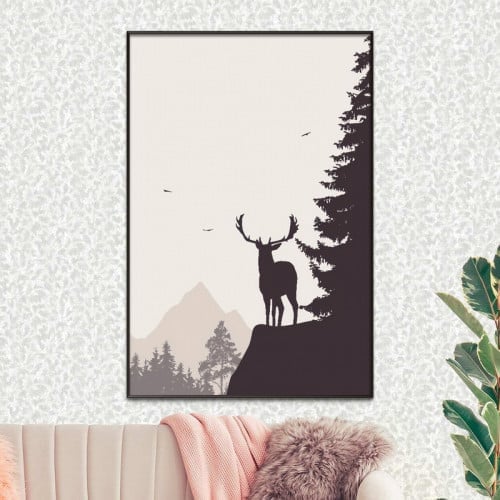 لوحة قماشية بتصميم مودرن مع برواز مجوف