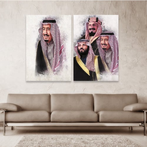 لوحة قماشية ثنائية بتصميم الملك بن سلمان