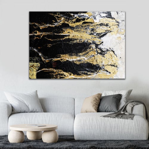 لوحة ديكور قماشية بتصميم رسم تجريدي