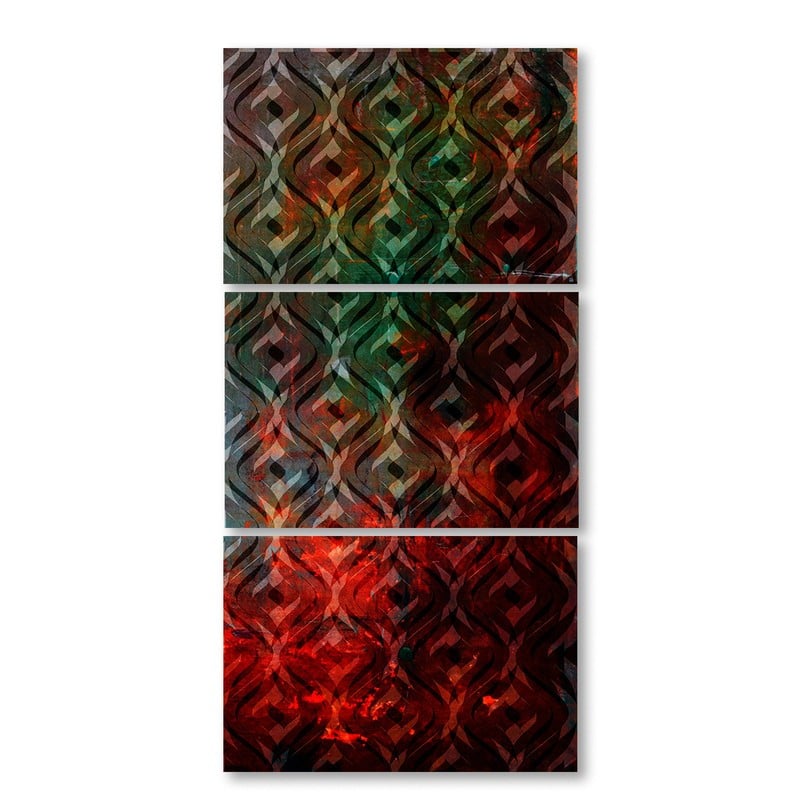 ثلاث لوحات خشبية ام دي اف مقاس 120x60 سم