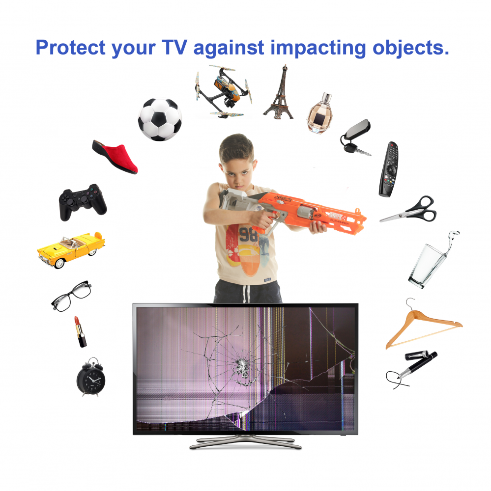 86-inch TV screen protection, ultra-shock, shatterproof and waterproof protection