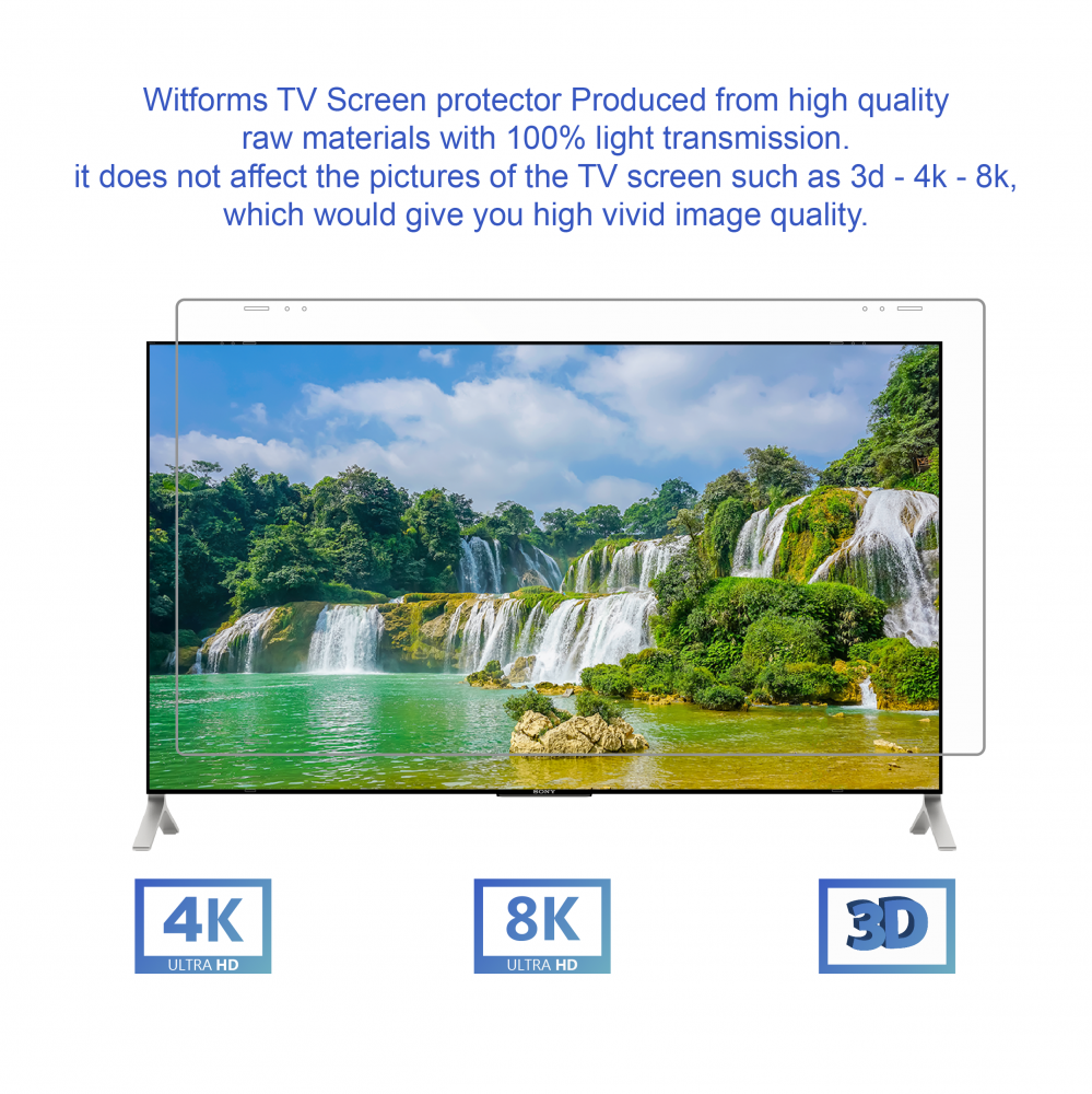 86-inch TV screen protection, ultra-shock, shatterproof and waterproof protection