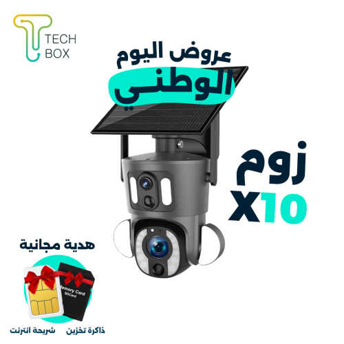 كاميرا مراقبة بالطاقة الشمسية مزودة بشريحة 4G وعدس...