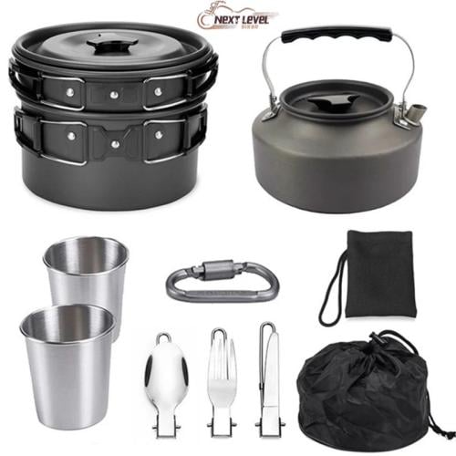 عدة الطبخ مع أبريق لشخصين