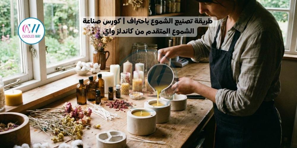 طريقة تصنيع الشموع باحتراف | كورس صناعة  الشموع المتقدم من كاندلز واي