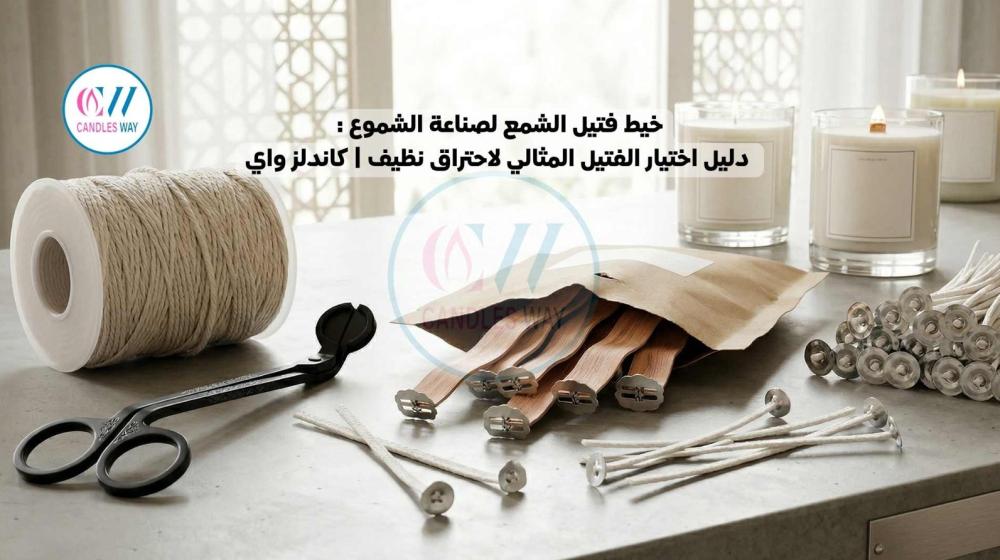 خيط فتيل الشمع لصناعة الشموع: دليل اختيار الفتيل المثالي لاحتراق نظيف | كاندلز واي