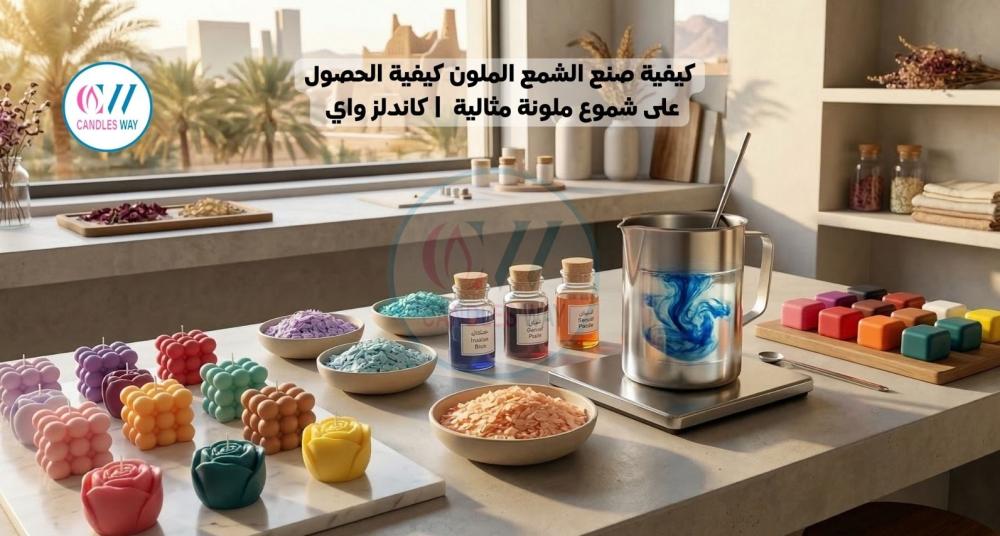 كيفية صنع الشمع الملون كيفية الحصول على شموع ملونة مثالية  | كاندلز واي
