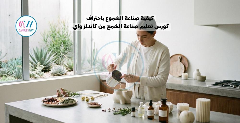 كيفية صناعة الشموع باحتراف | كورس تعليم صناعة الشمع من كاندلز واي