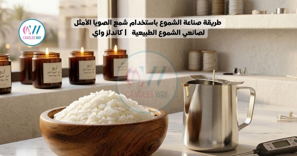 طريقة صناعة الشموع باستخدام شمع الصويا الأمثل لصانعي الشموع الطبيعية   | كاندلز واي