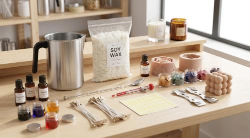 الأدوات اللازمة لبدء مشورع صناعة الشموع