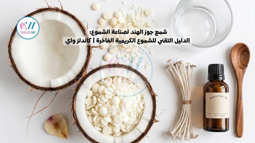 شمع جوز الهند لصناعة الشموع: الدليل التقني للشموع الكريمية الفاخرة | كاندلز واي
