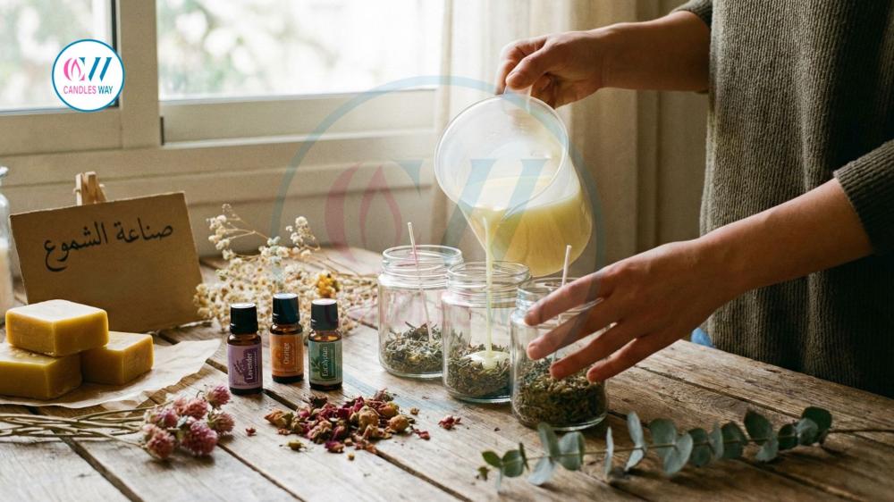 طريقة صناعة الشموع المعطرة​ من كاندلز واي