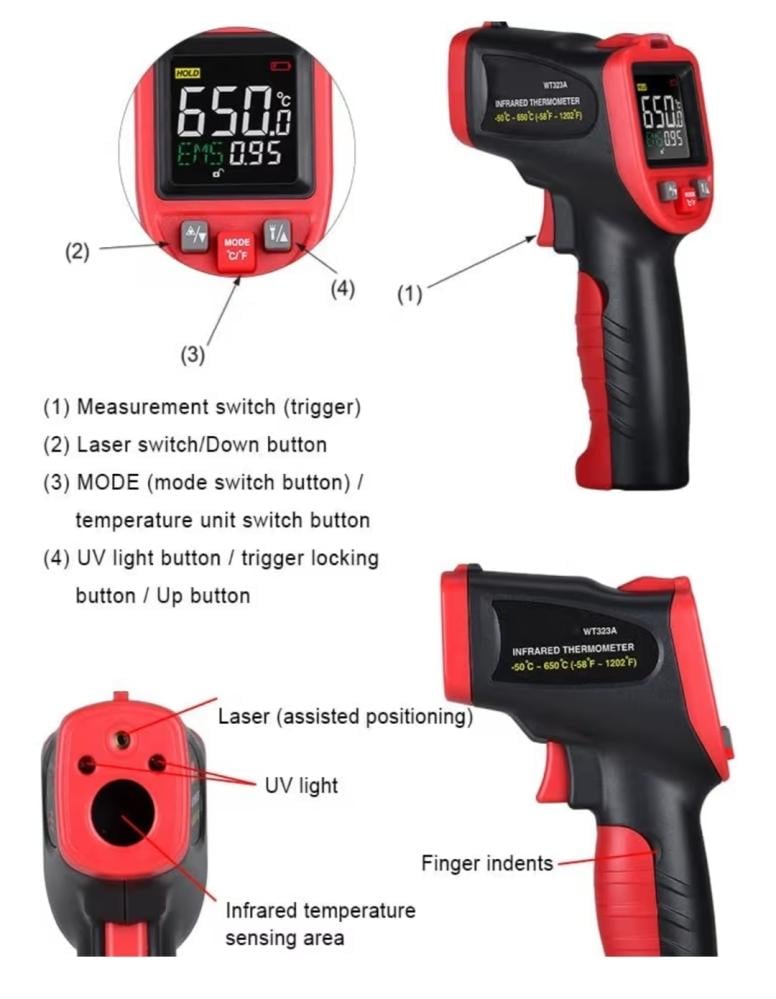 جهاز قياس حرارة بالأشعة تحت الحمراء – دقة عالية لصناعة الشموع