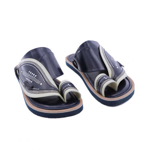 شبشب رجالي شرقي مطرز كحلي B17