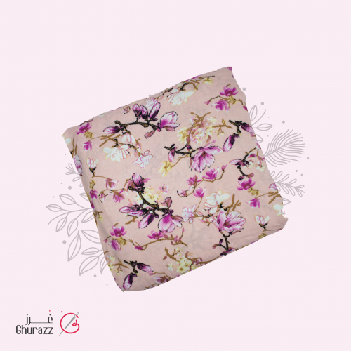 شرشف صلاة مشلح وردي مشجر