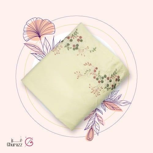 شرشف صلاة مشلح ليموني مطرز