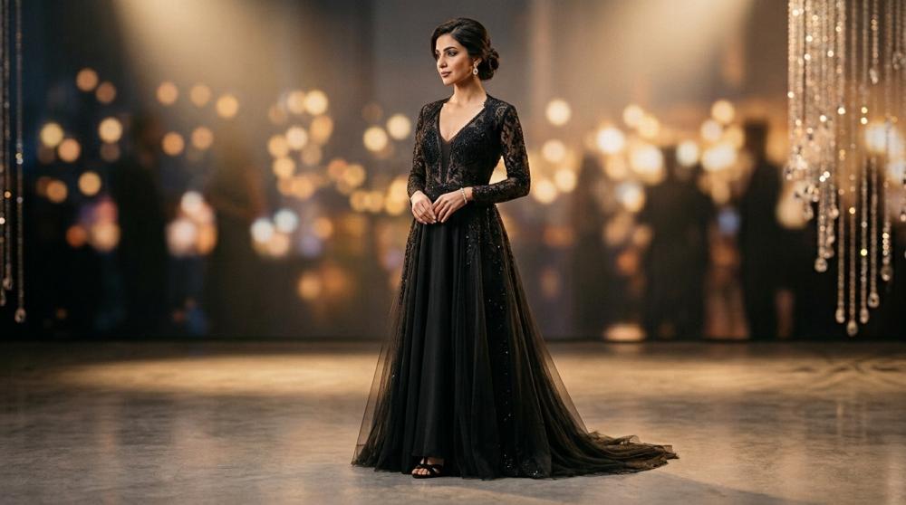 فستان سهرة أسود