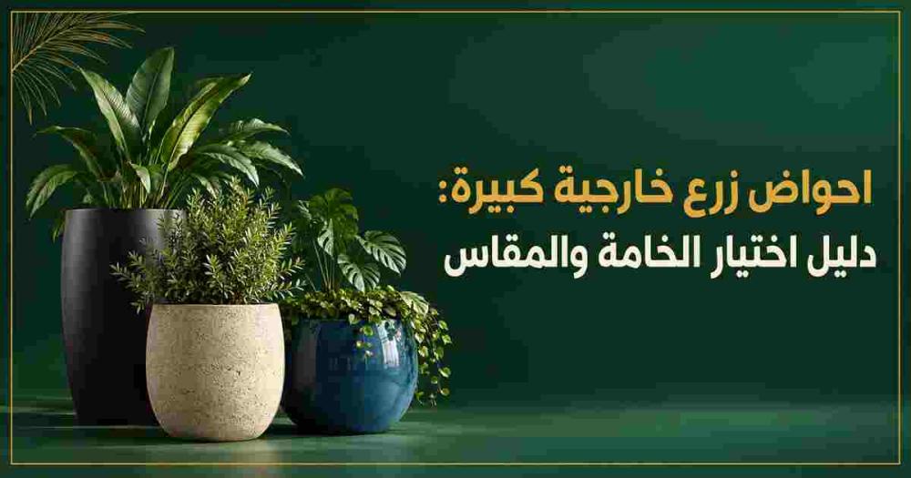 احواض زرع خارجية كبيرة: دليل اختيار الخامة والمقاس | نفار