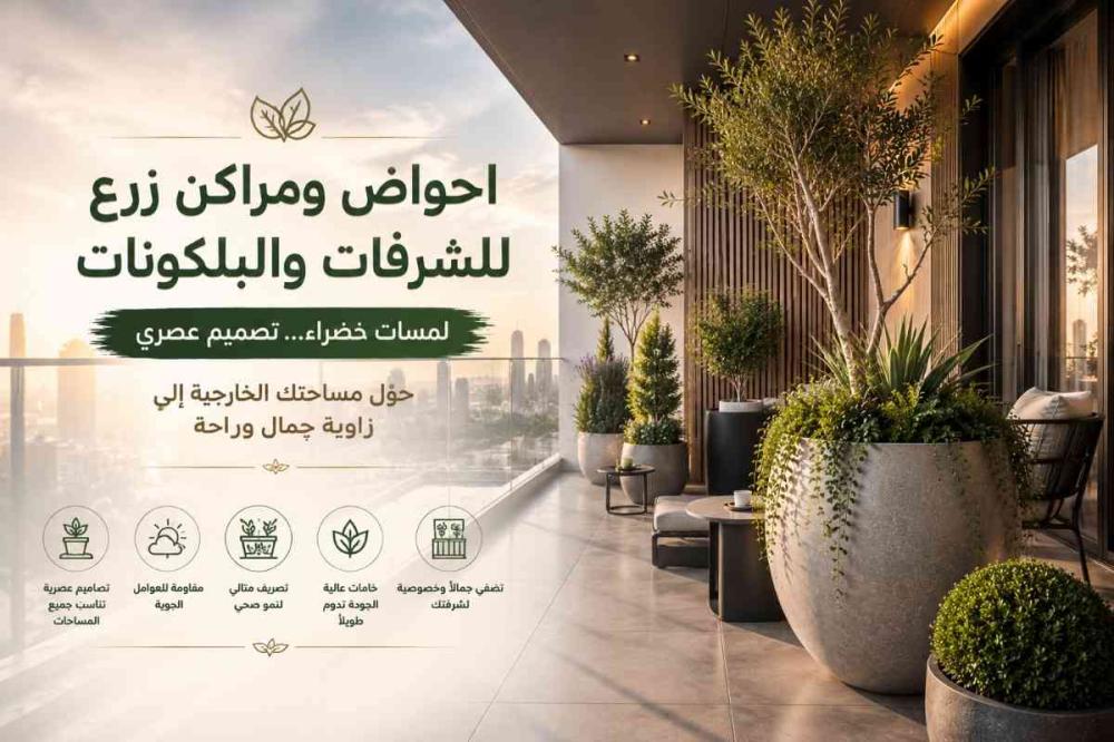 احواض ومراكن زرع للشرفات والبلكونات المودرن
