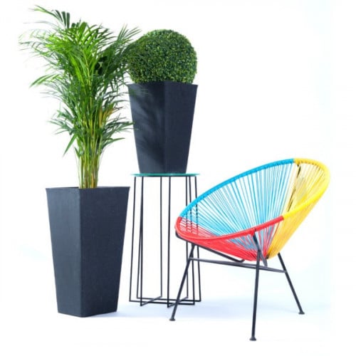 حوض زرع طويل اصيص زرع مرتفع اصيص نبات مربع اصيص زرع اسود