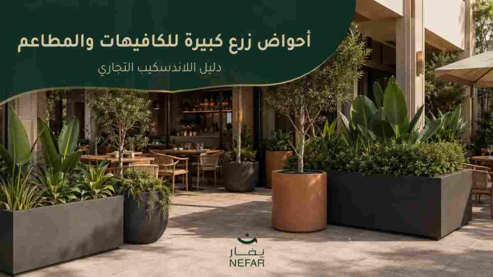 احواض زرع كبيرة للكافيهات والمطاعم: دليل اللاندسكيب التجاري - متجر نفار