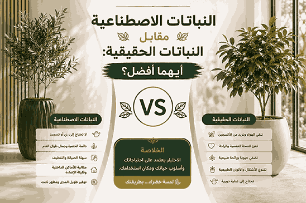 النباتات الاصطناعية مقابل النباتات الحقيقية: أيهما أفضل؟ - متجر نفار