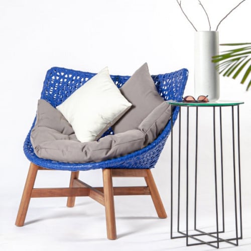 كنبة رست ثابت ازرق