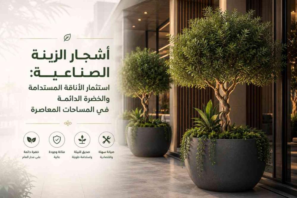 أشجار الزينة الصناعية: استثمار الأناقة المستدامة والخضرة الدائمة في المساحات المعاصرة