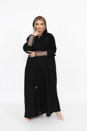 عباية منسوجة من قماش الصالونا الكوري الأصلي مع طرح...