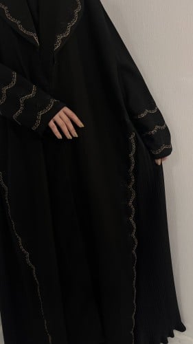ذهب ذهبي قماش كتان نص كلوش