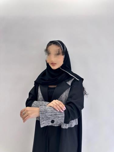 عباية بقماش زيركون وتدخلية لنن