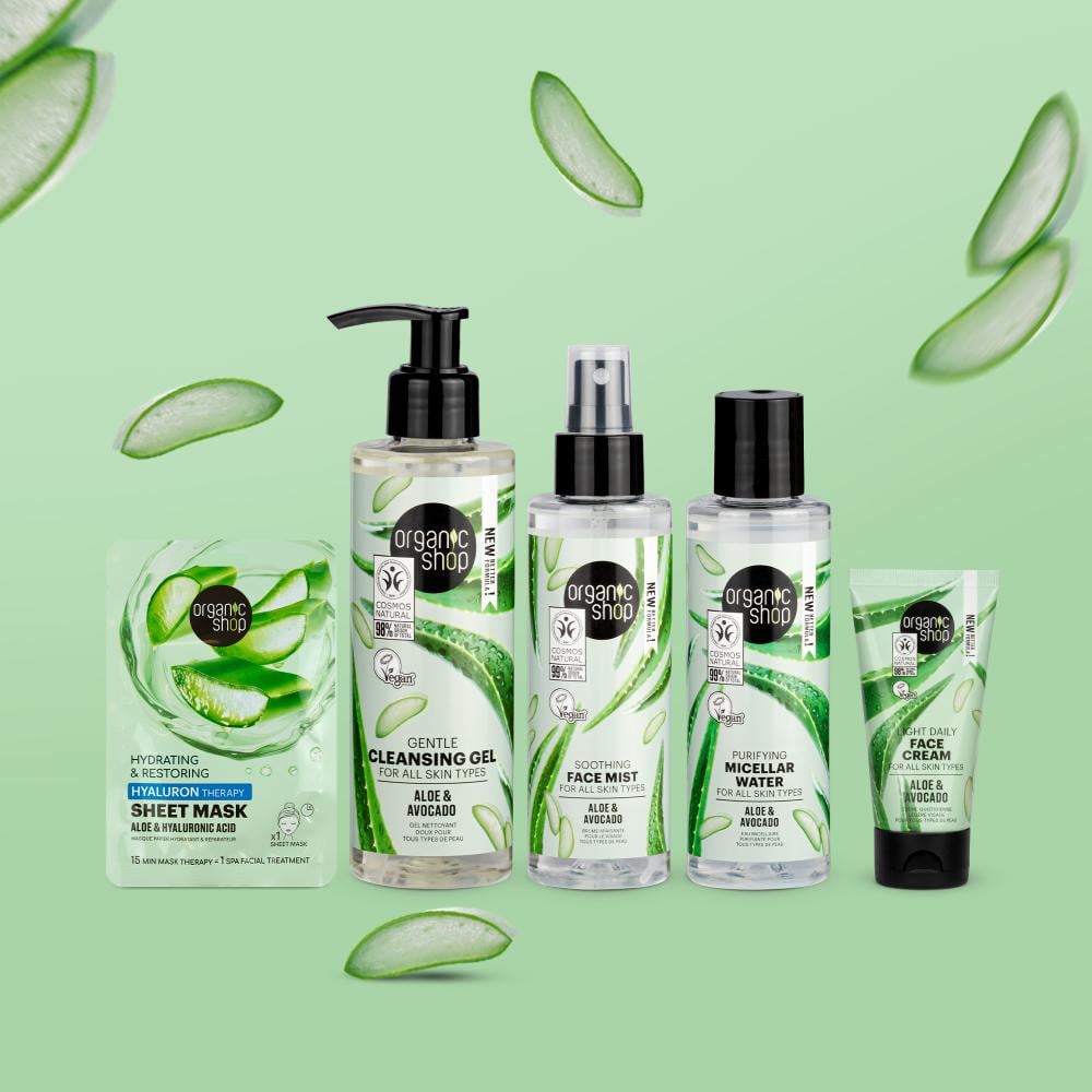 مجموعة العناية اليومية للوجه بخلاصة الصبار الرفاهية الطبيعية لكل يوم