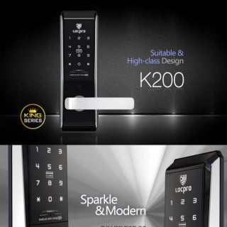 k200 LOCPRO قفل باب ذكي صناعة كورية