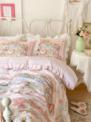 مفرش اطفال 4 قطع بدون حشوه داخليه