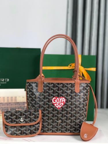 goyard mini مقاس 20 سم تنلبس على الجهتين