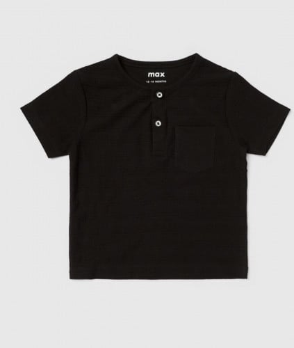 بلوزة ولادي سوداء  - بأزرار - ماركة ماكس