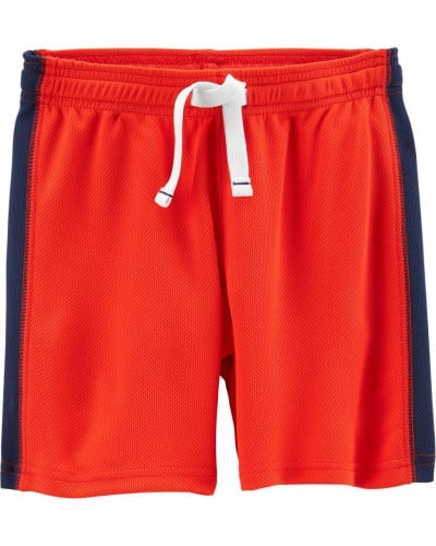 شورت ولادي برتقالي بوليستر  ماركة كارترز