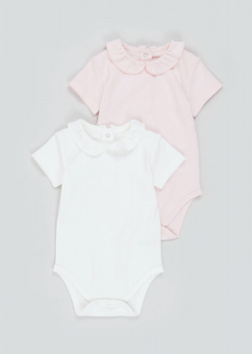 طقم بربتوز بناتي وردي وأبيض ماركة ماتلان