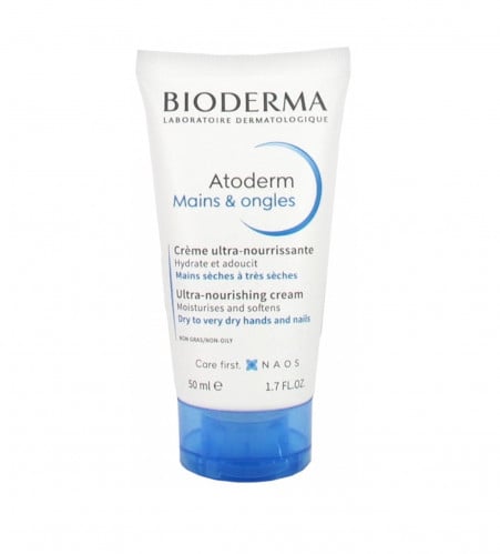 كريم اليدين والأظافر من Bioderma Atoderm - 50 ml